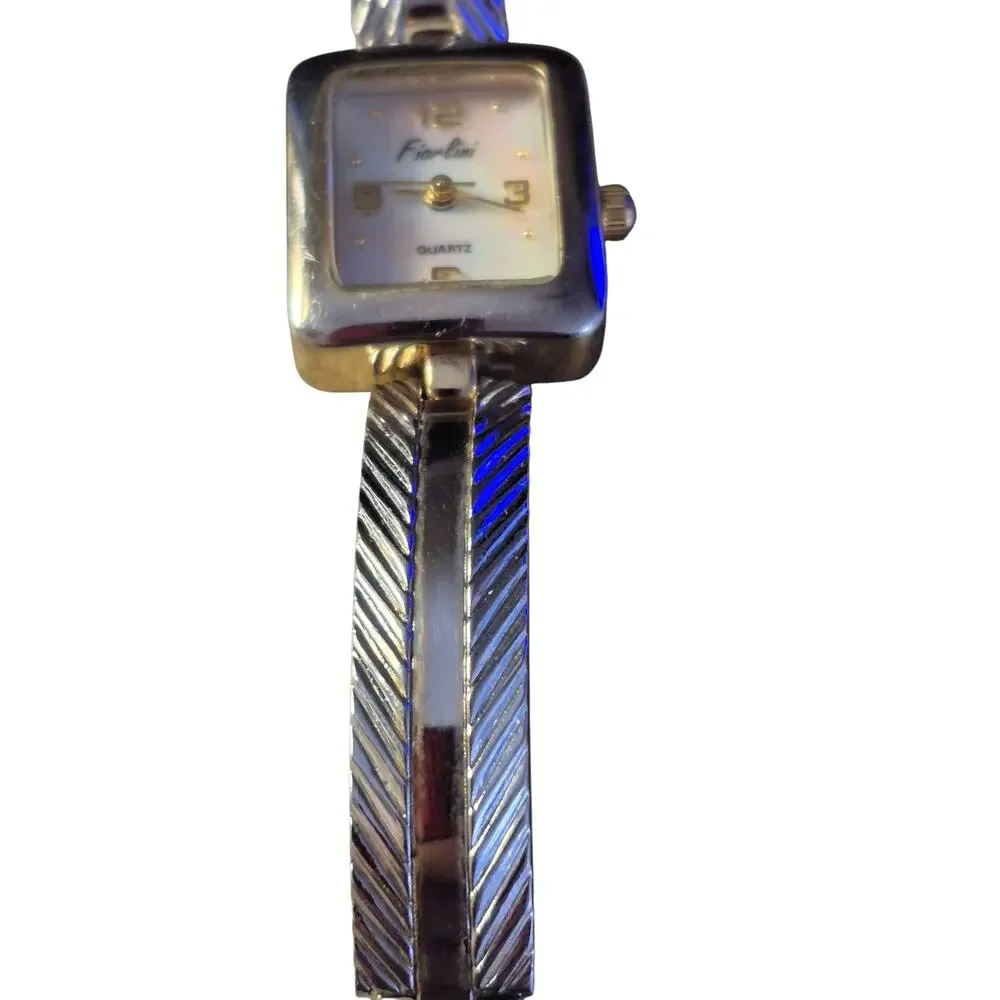 Fiorlini Ladies‎ Watch New Battery Tank styled Silver toned Minimalist Art Deco